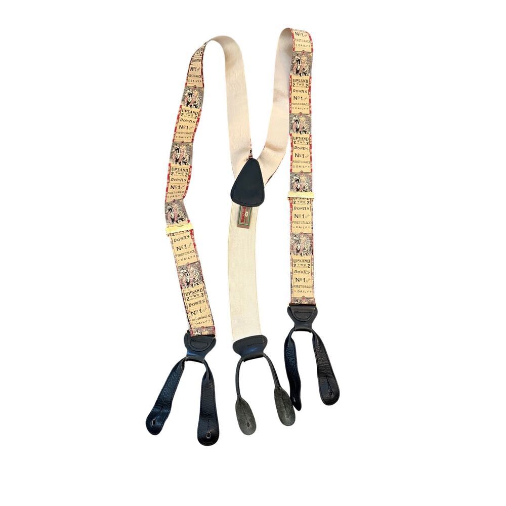 Trafalgar Silk Suspenders Braces Leather Multicolor